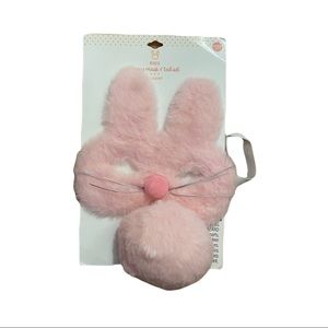 Easter Bunny Ears + Tail - 2 Piece Pink Fluffy Elastic Set NWT